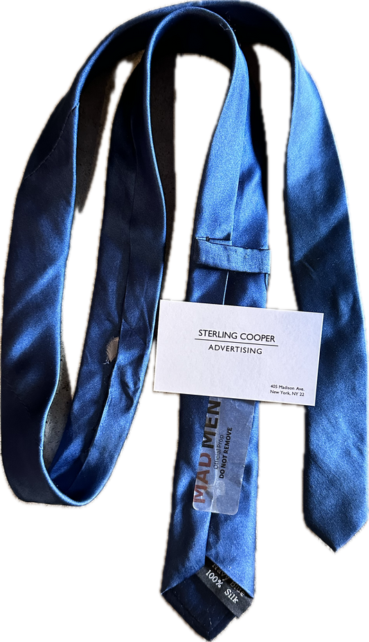 MAD MEN: Pete Campbell’s Vintage Necktie with Sterling Cooper Business Card