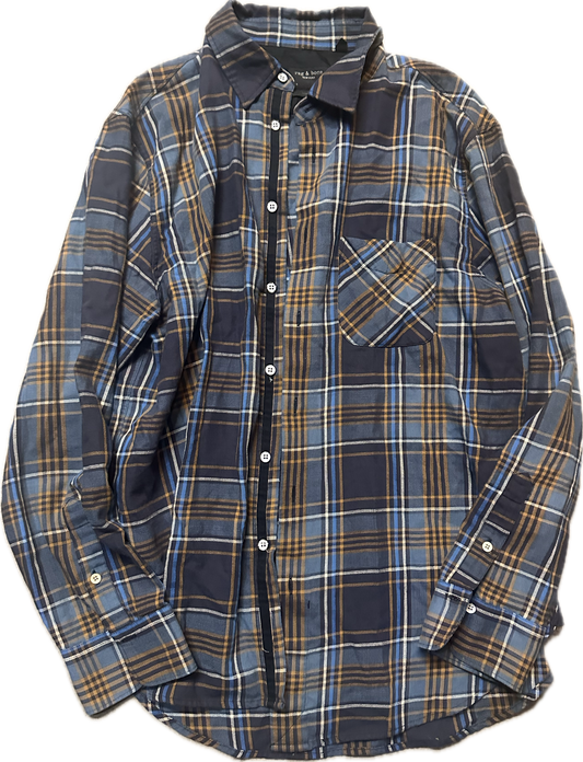 BALLERS: Jason's HERO rag&bone Blue Plaid Button Down Shirt (L)