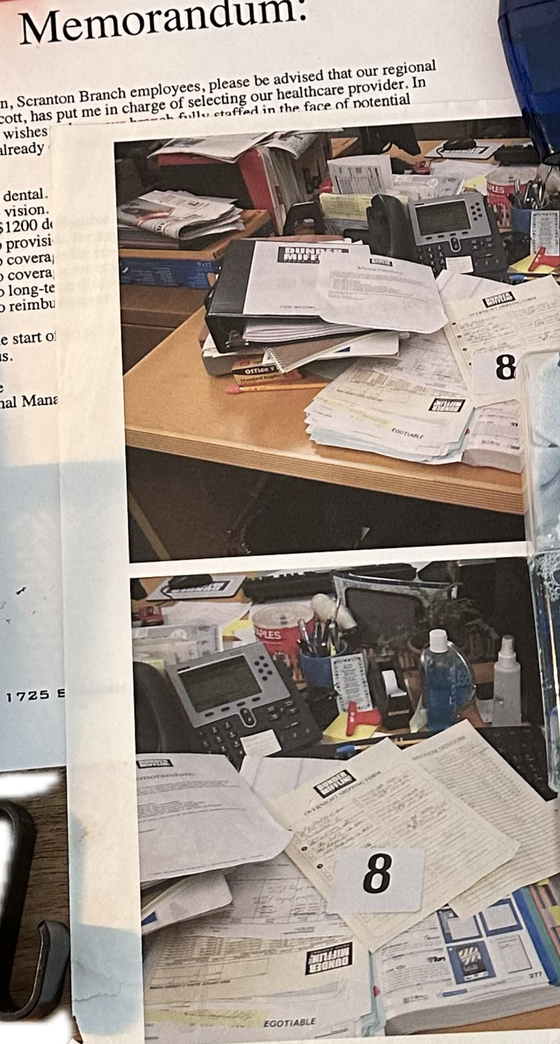 The Office: Angela's Exclusive Desktop Behind Scenes Pictures, Paperwork and Props