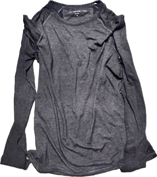 JUSTIFIED: Raylan's JOHN VARVATOS LS pullover Charcoal Shirt (M)