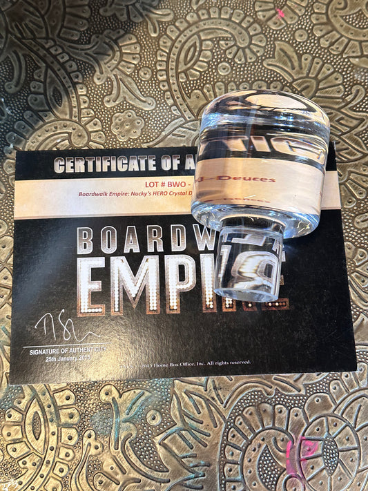 BOARDWALK EMPIRE: Nucky’s 1920's HERO Decanter whiskey Bottle Thick Top