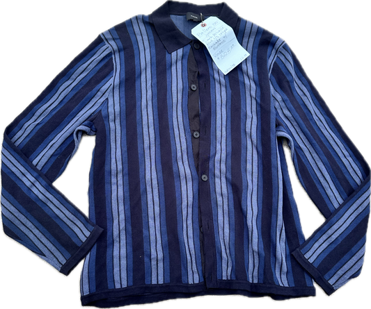 BALLERS: Jason‘s Season 5 Blue Stripe Sweater with Buttons (L)