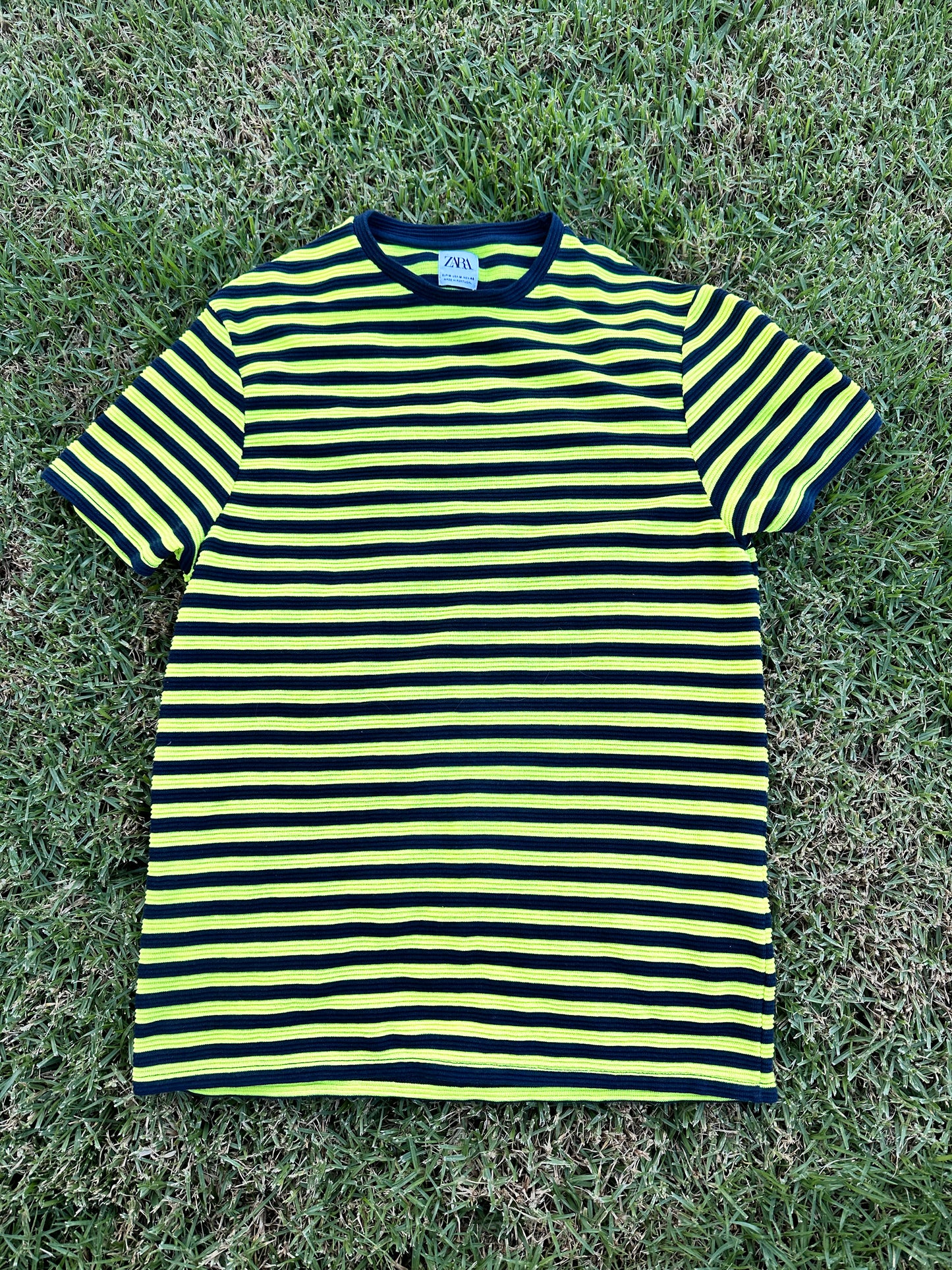 NEW GIRL: Winston Bishop's  ZARA Blue & Yellow Stripe Shirt (M)
