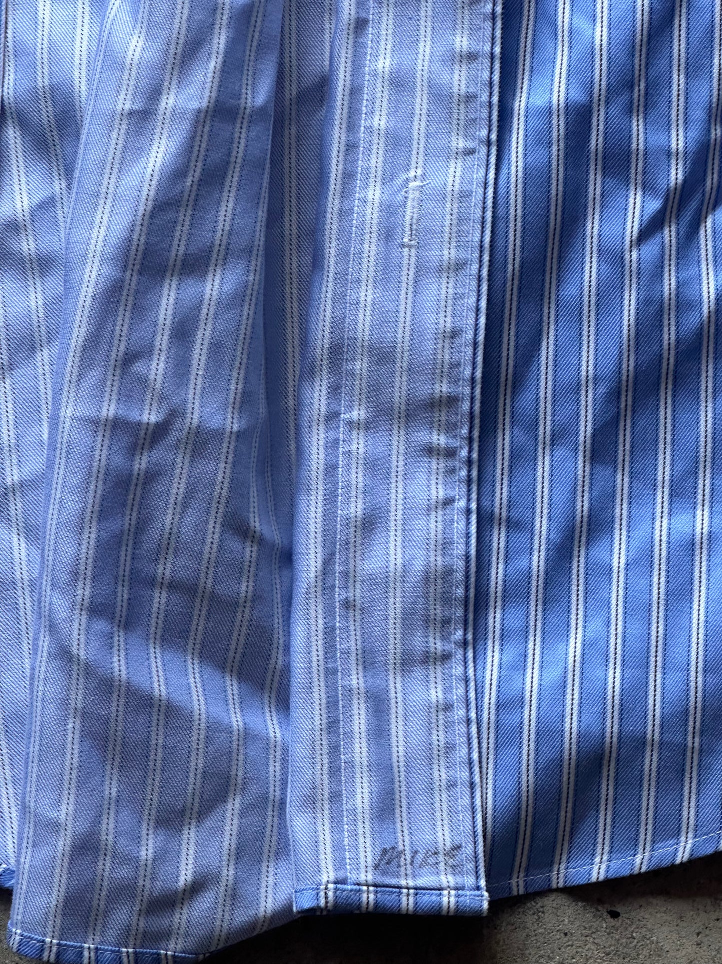VEEP: Mike's Nordstrom Blue and White Stripe Button Up Shirt (18)