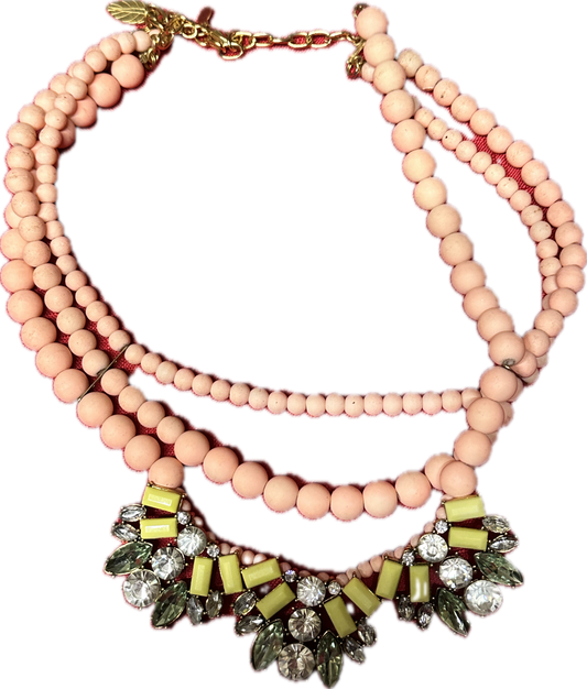 MAD MEN: Megan’s Vintage Pink Pearl Flower Necklace