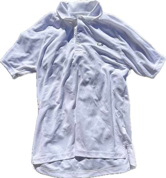 THE GENTLEMEN: Coach’s White Lacoste Short Sleeve Shirt (M)
