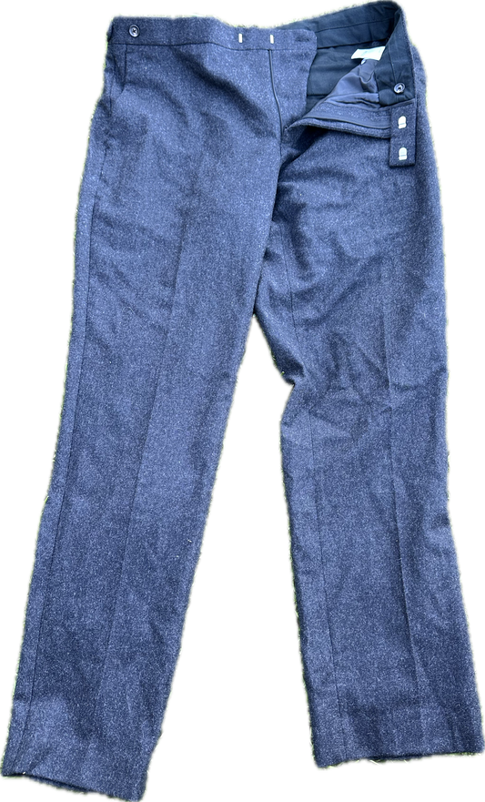 THE GENTLEMEN: Dry Eyes HERO REISS Dark Chocolate Grey Wool Pants (34)