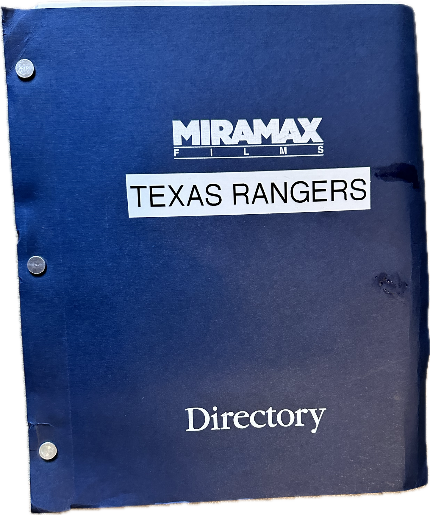 HOLLYWOOD PICTURES™: TEXAS RANGERS MOVIE Cast and Director Signed Script