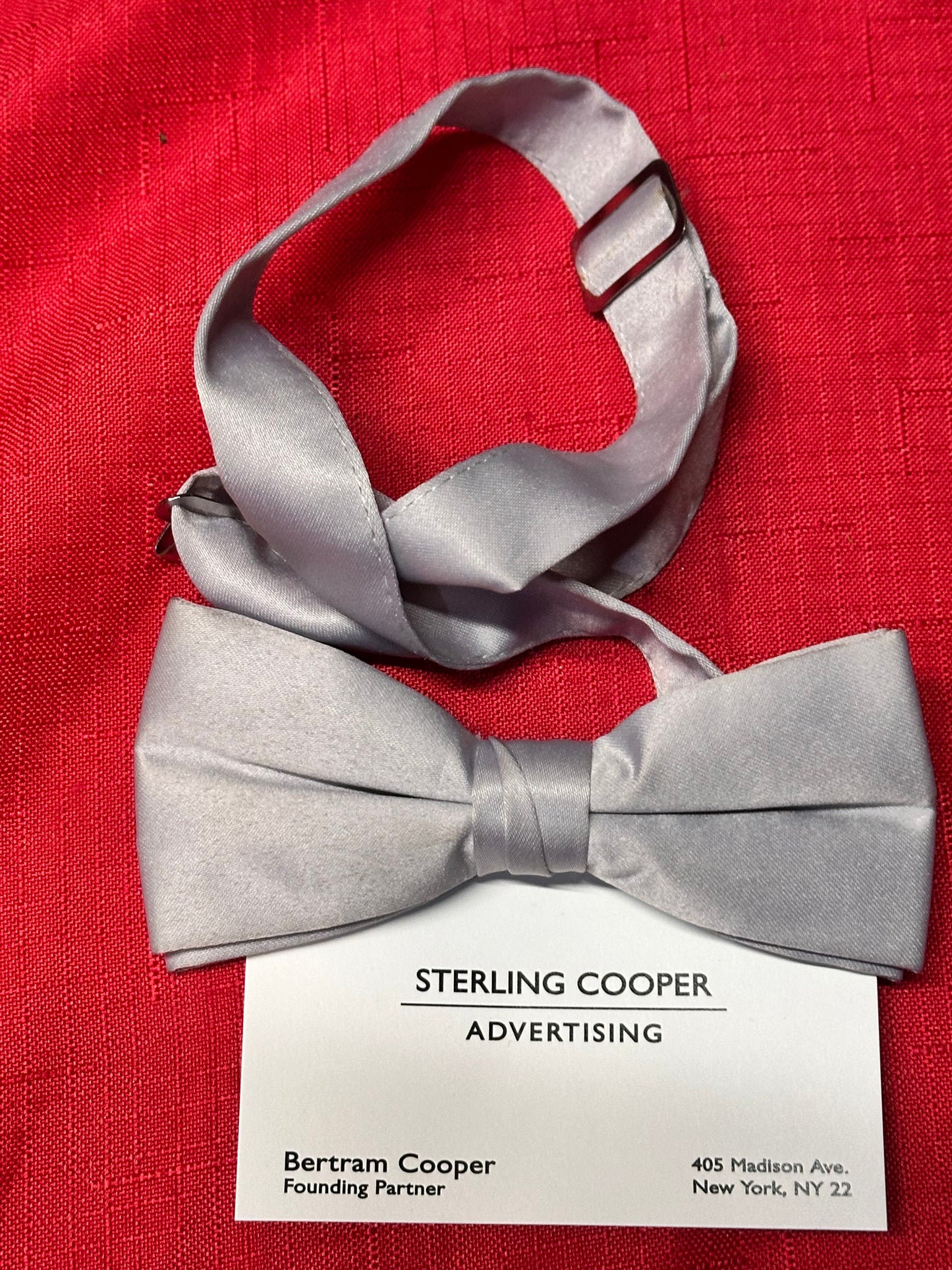 Mad Men: Bertram Cooper’s 1940s Bow Necktie and Sterling Cooper Business Card