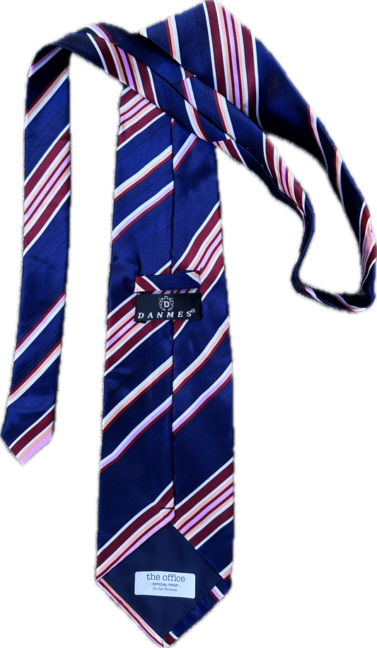 THE OFFICE: Andy’s Blue and Pink Striped Necktie