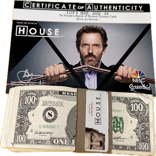 HOUSE: Dr Gregory House's Stack of Motion Picture Money