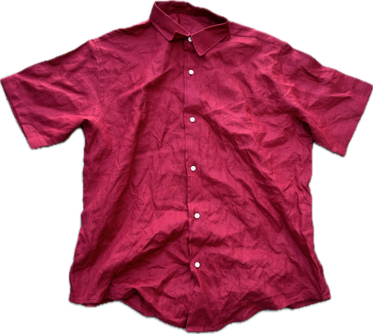 BALLERS: Spencer's Tweed Red Short sleeved Shirt (3XL)