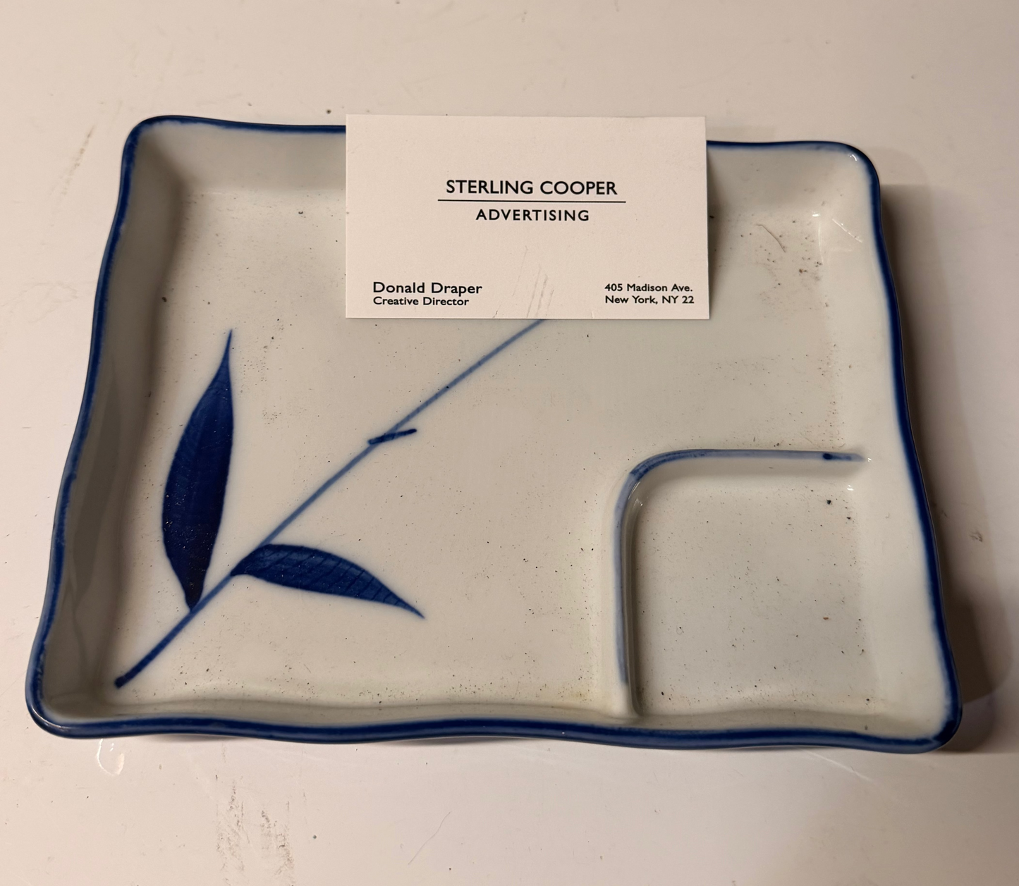 MAD MEN: Don's Mid-Century Ceramic Dish & Business Card