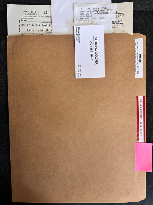 Mad Men: Donald Draper's 1963 Income Tax Return