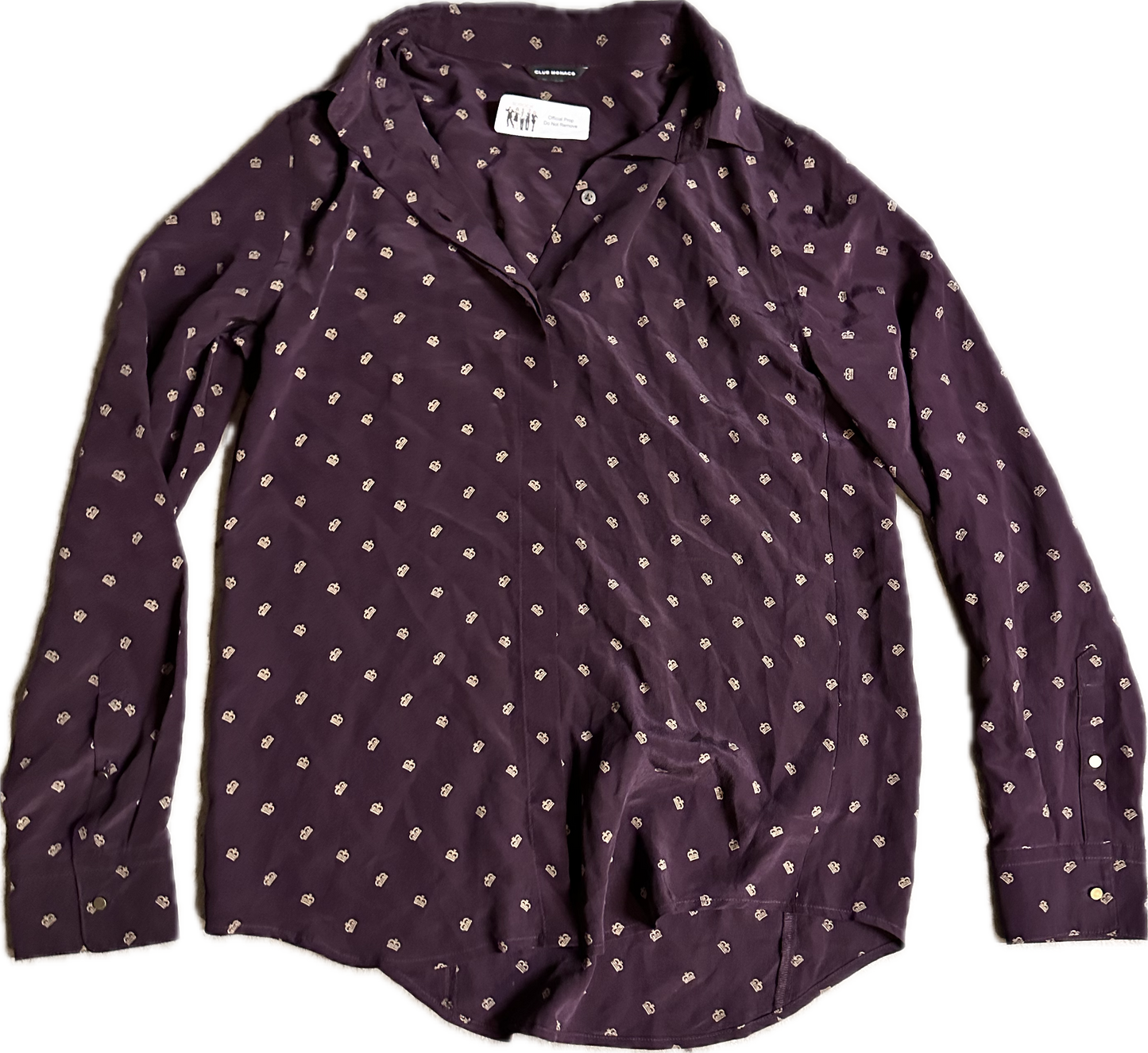 30 ROCK: Jenna's CLUB MONACO crown pattern Shirt (M)