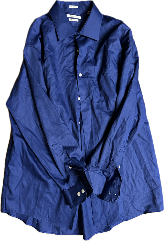 The Office: Dwight Schrute's Van Heusen Blue Long sleeve Button Up Shirt (XL)