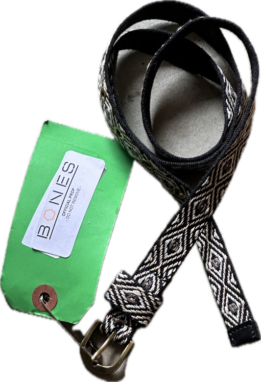 BONES: Dr Brennan's Black & White cloth Belt (M)