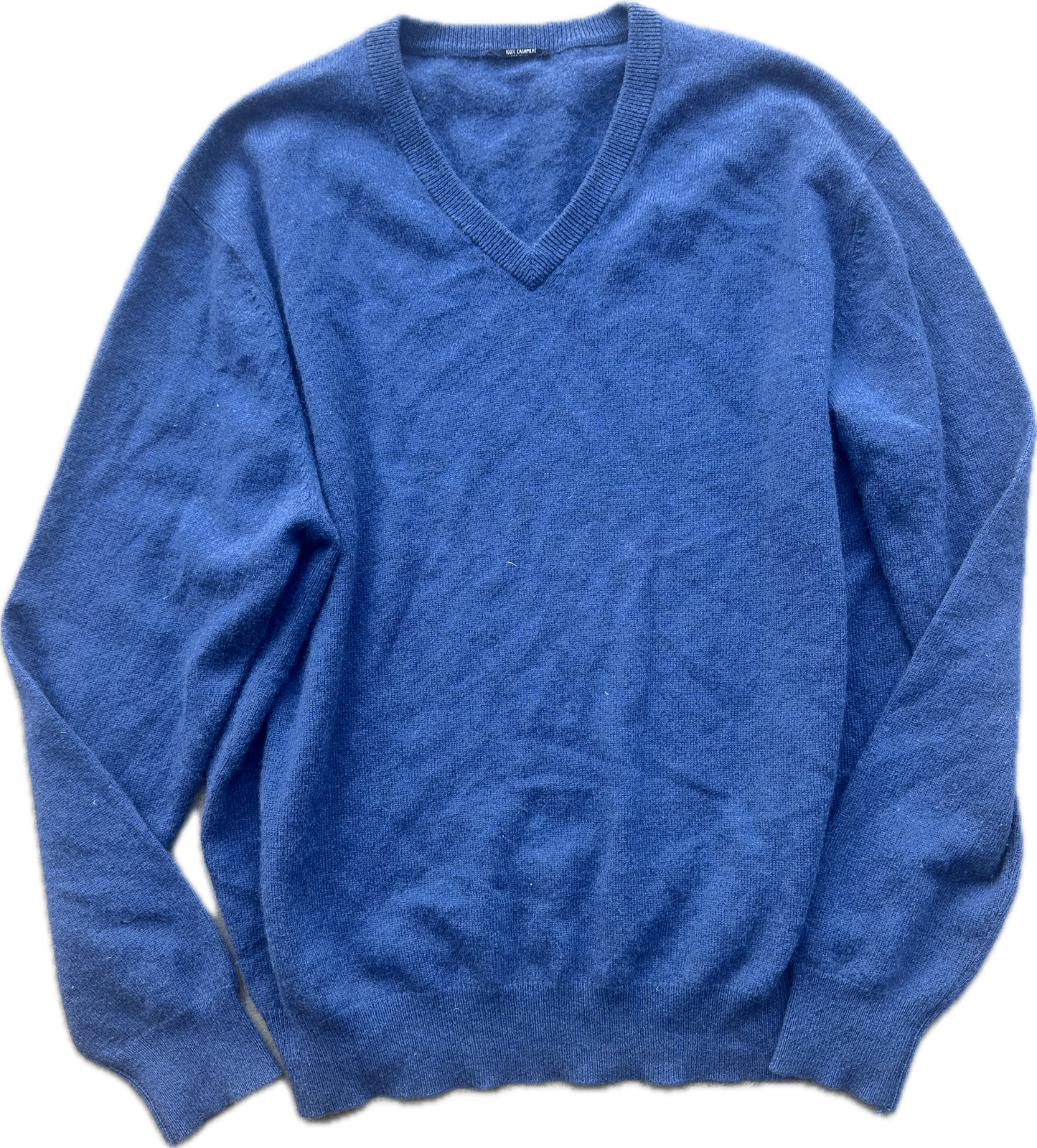 THE OFFICE: Jim’s 100% Cashmere Blue Pull Over V-Neck Sweater (M/L)