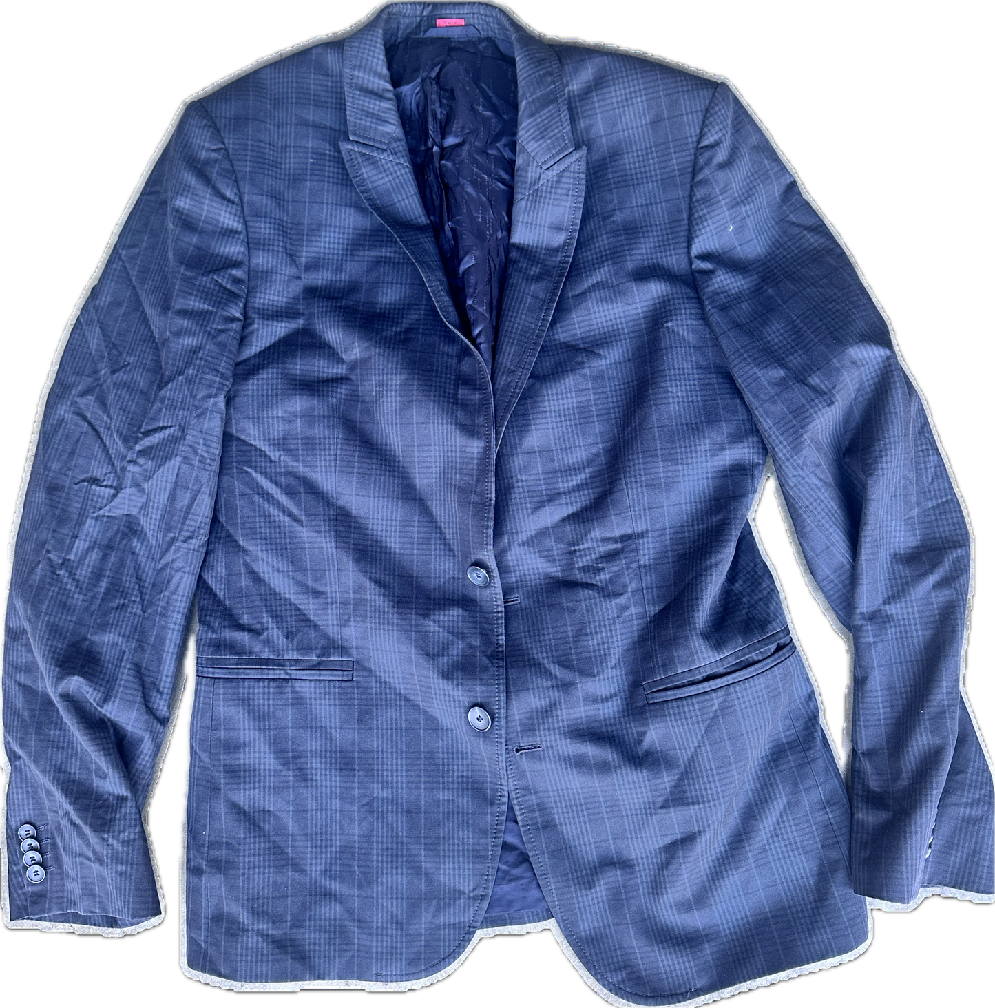 THE OFFICE: Michael Scott HUGO BOSS Blue plaid Sport Jacket (40)