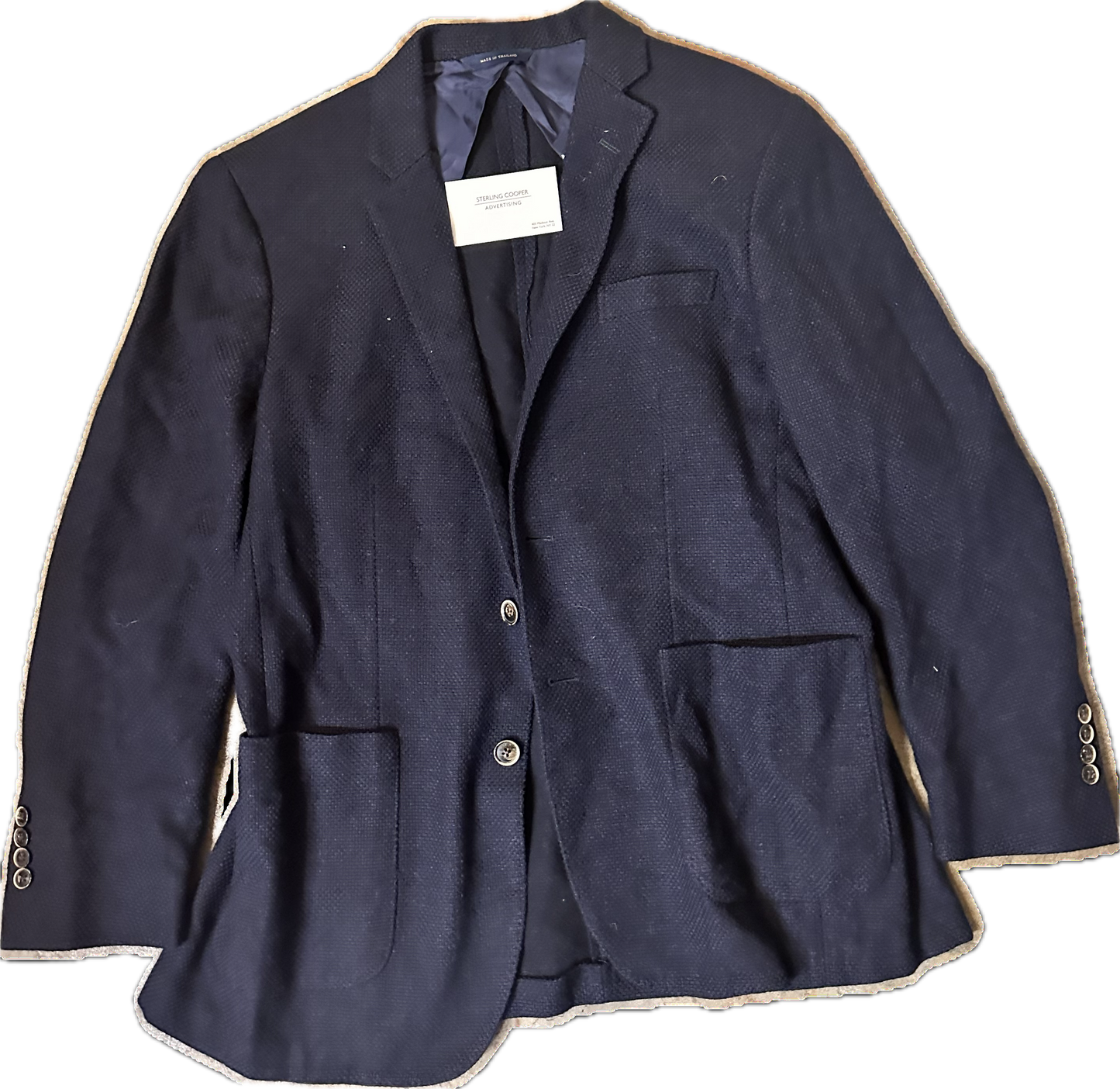 MAD MEN: Donald Draper's 1960s style Blue BROOKS BROTHERS Navy Blue Sport Coat (42)