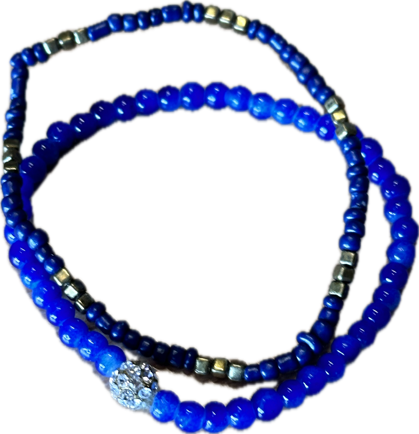 BONES: Dr Brennan Double blue Beeded Bracelets