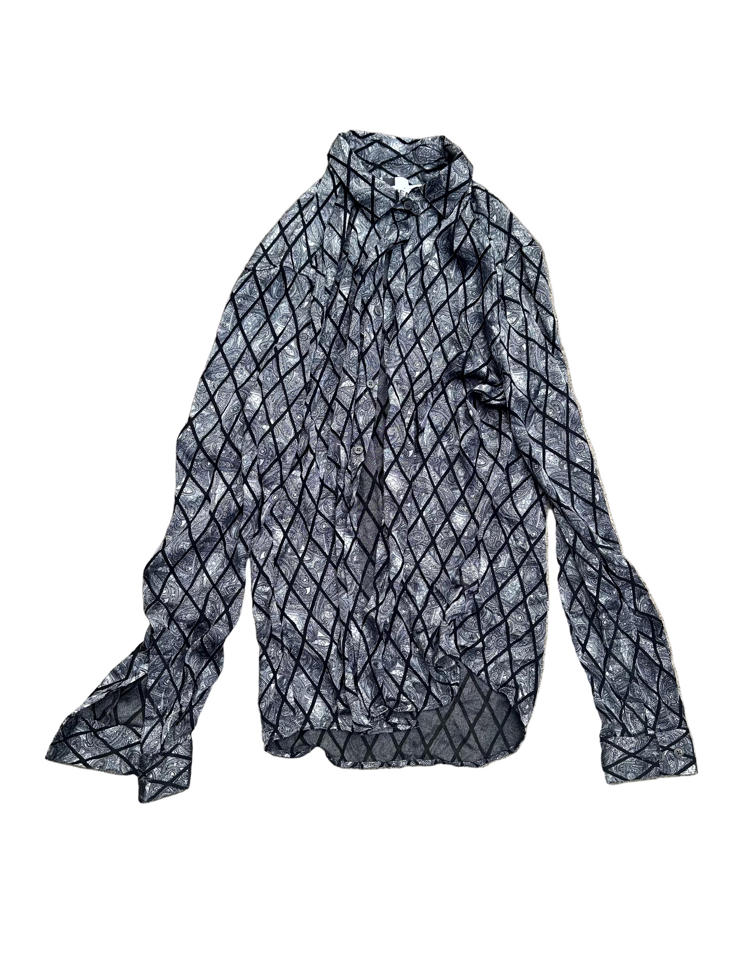 MAD MEN: Ginsburg’s Deco Mid-Century Shirt sleeve Button Up Shirt (L)