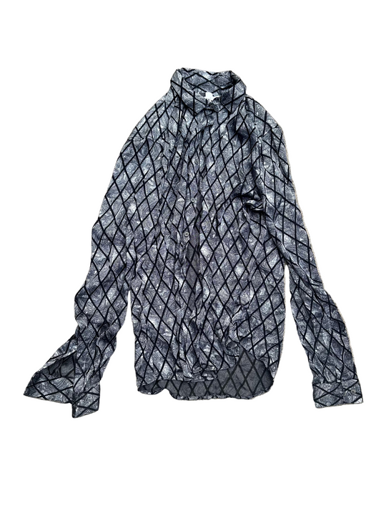 MAD MEN: Ginsburg’s Deco Mid-Century Shirt sleeve Button Up Shirt (L)