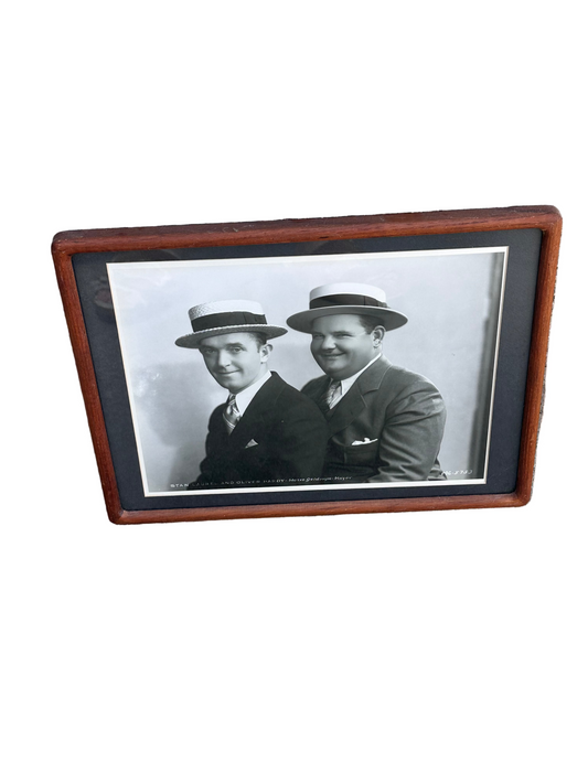 Laurel and Hardy Original Period Piece Framed Studio Black and White Photograph (12 x 16 inches)