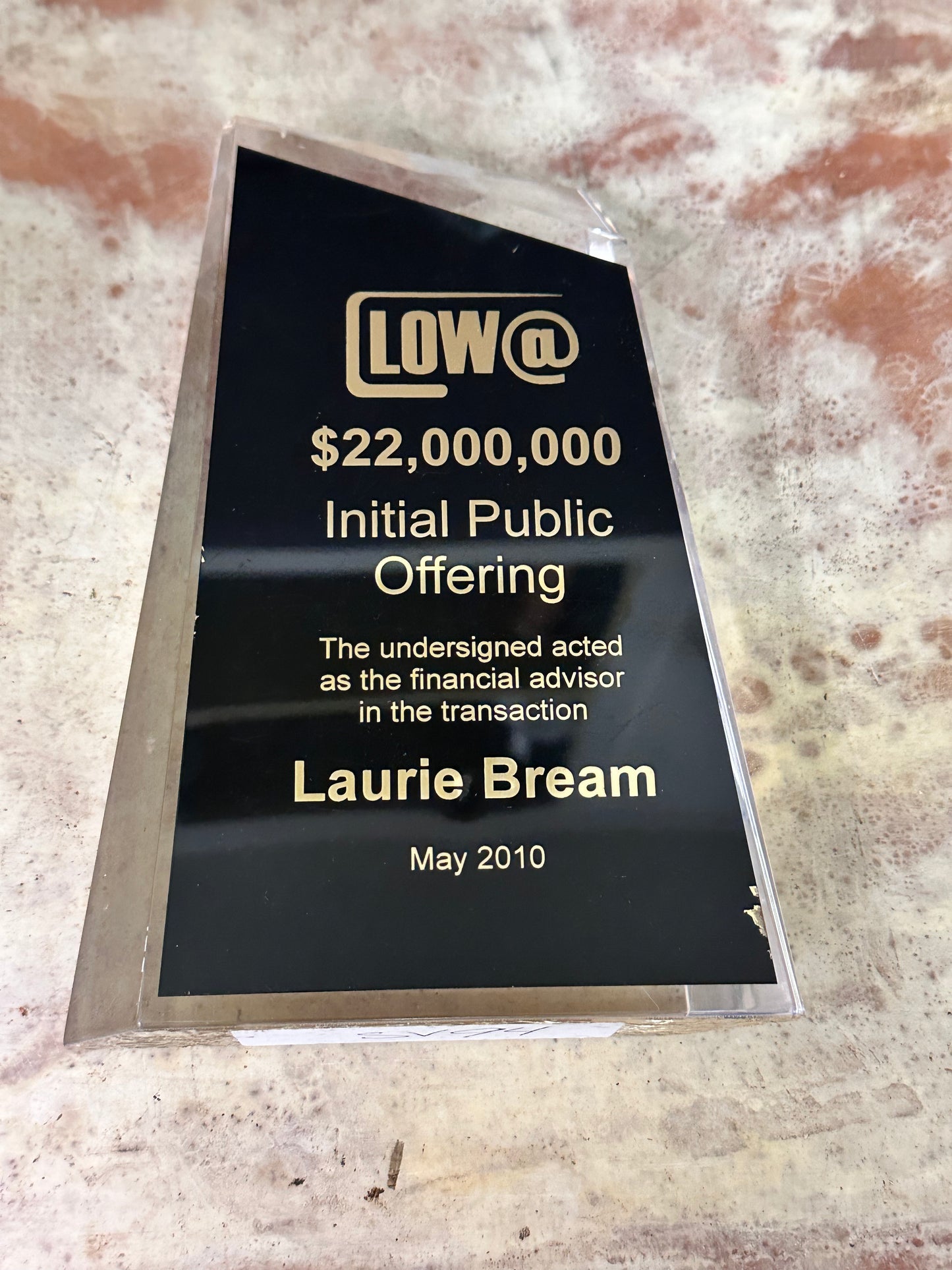 SILICON VALLEY: Laurie Bream's Glow IPO Award