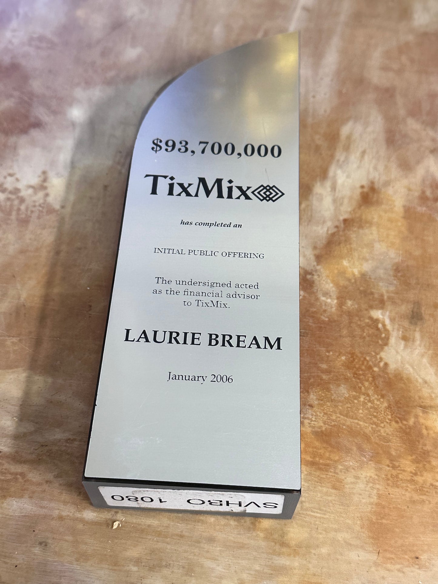 SILICON VALLEY: Laurie Bream's TixMix Award