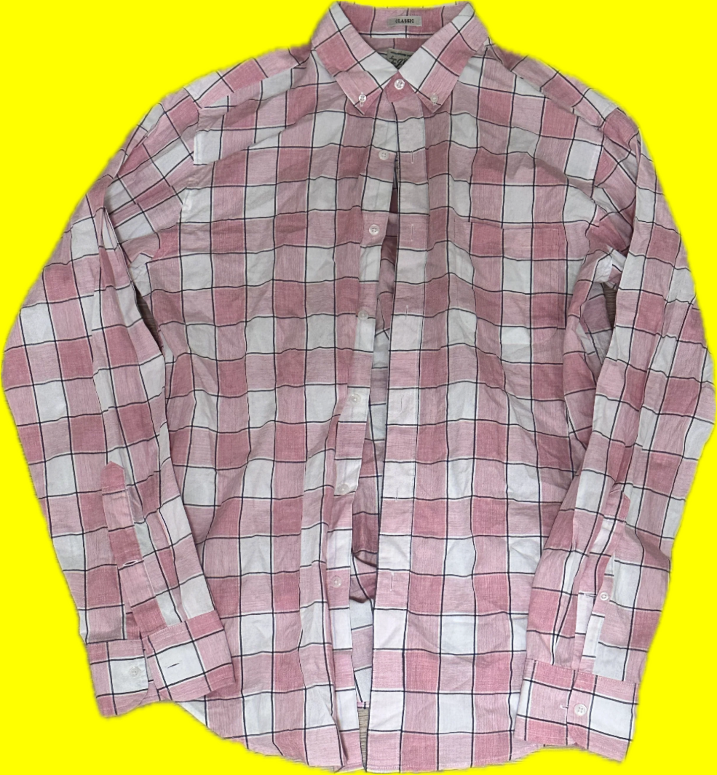 NEW GIRL: Schmidt's J Crew Pink and White Plaid Button Down Shirt (M)