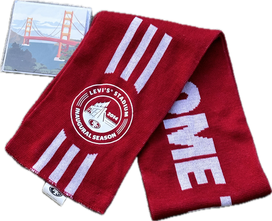 SILICON VALLEY: Ed Chen's SF 49er’s Scarf and Pop-up Card from his office