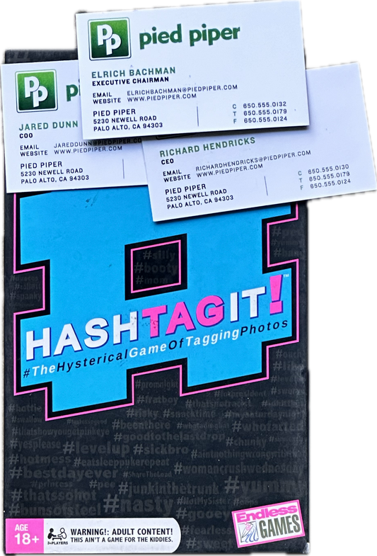 Silicon Valley: Richard’s Hacker Hostel Game and  Pied Piper and Team Cards