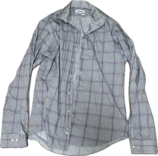 BONES: Agent Aubrey's Calvin Klein plaid Button Shirt (M)