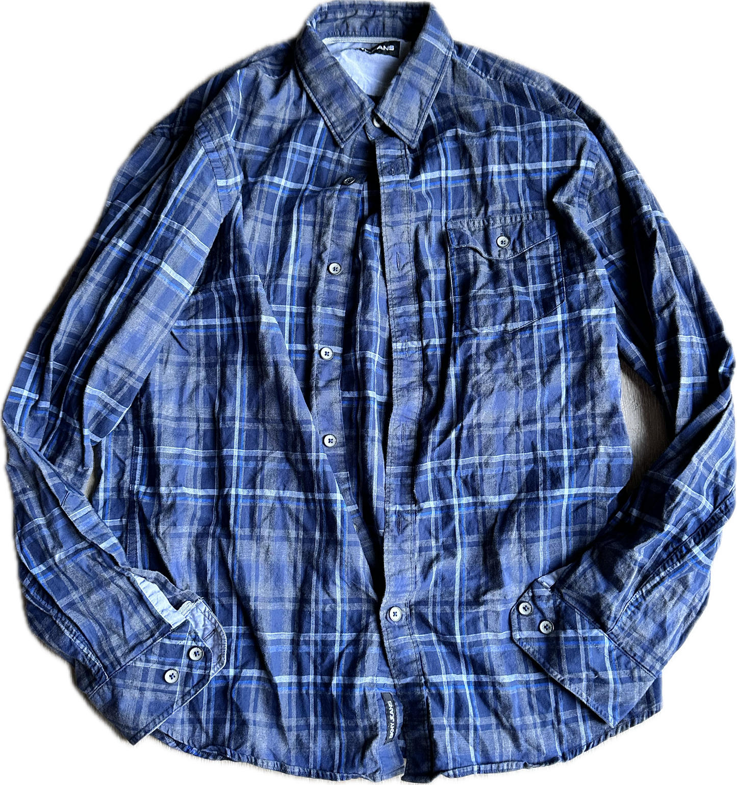 SONS OF ANARCHY : Jackson Teller's  Blue Plaid Shirt (M)