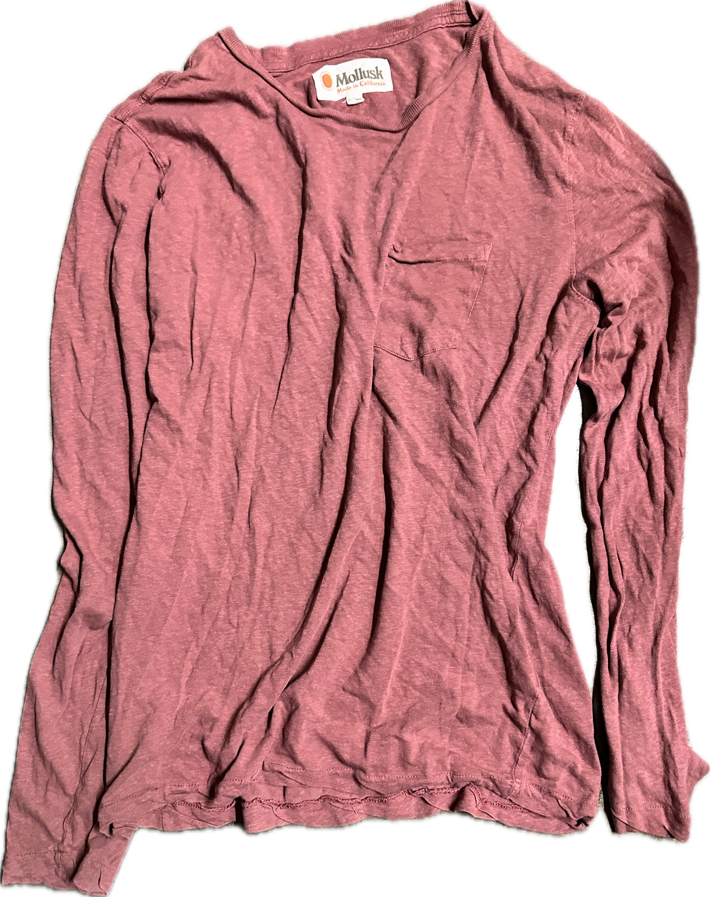 NEW GIRL: Winston's Long Sleeve Maroon MOLUSK Brand Shirt (L)