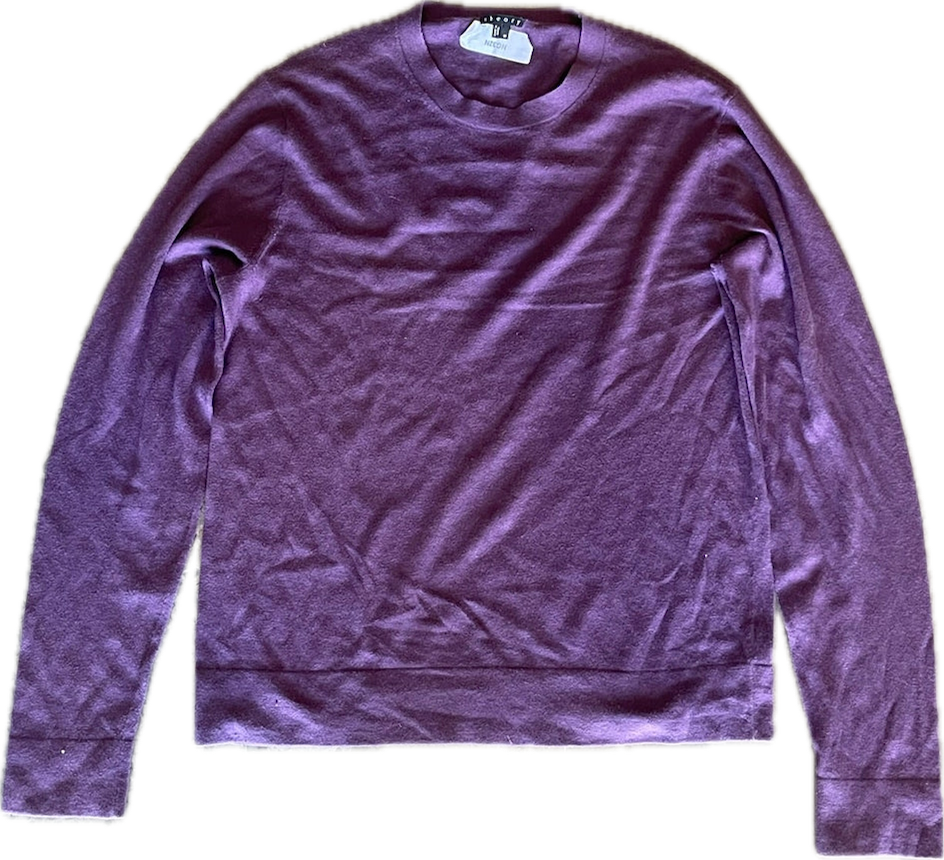 NEW GIRL: Schmidt's THEORY Purple Crew Neck Sweater (M)