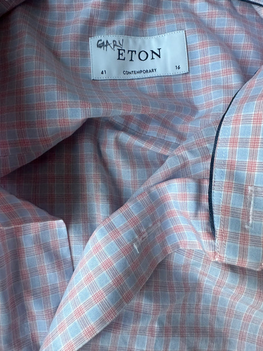 VEEP: Gary’s ETON Pink and Blue Plaid Shirt (16)