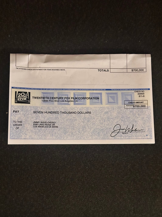 YOU'RE THE WORST: Jimmy’s $60,000 Check from Twentieth Fox