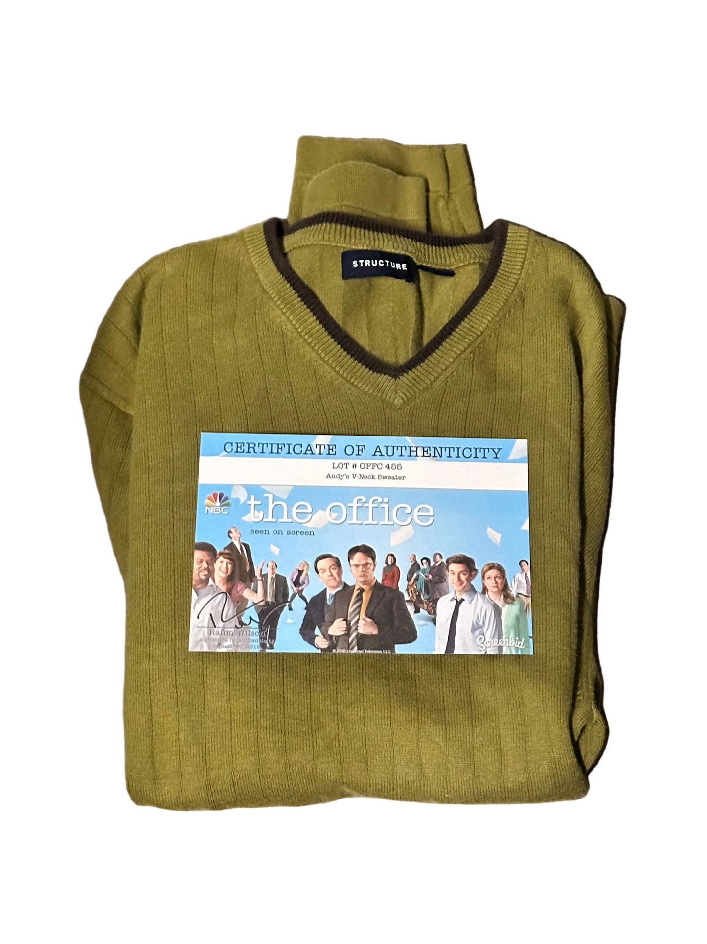 THE OFFICE: Andy’s Production Used V-neck Sweater (M)