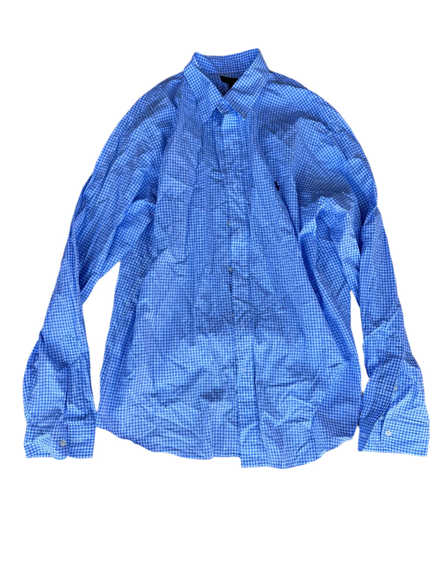 HOUSE: Dr James Wilson HERO RL POLO Blue Plaid LS Sleeve Button Shirt (L)
