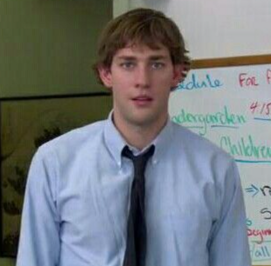 THE OFFICE: Jim’s HERO Blue Button Down Long sleeve Shirt