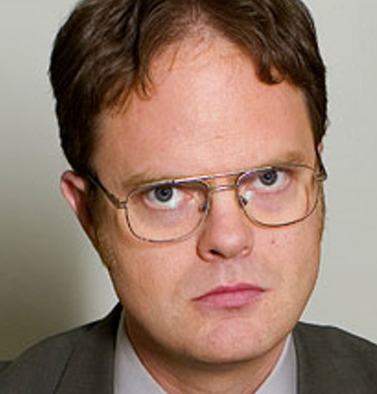 The Office: Dwight Schrute's HERO Grey Long sleeve Button Shirt (XL)