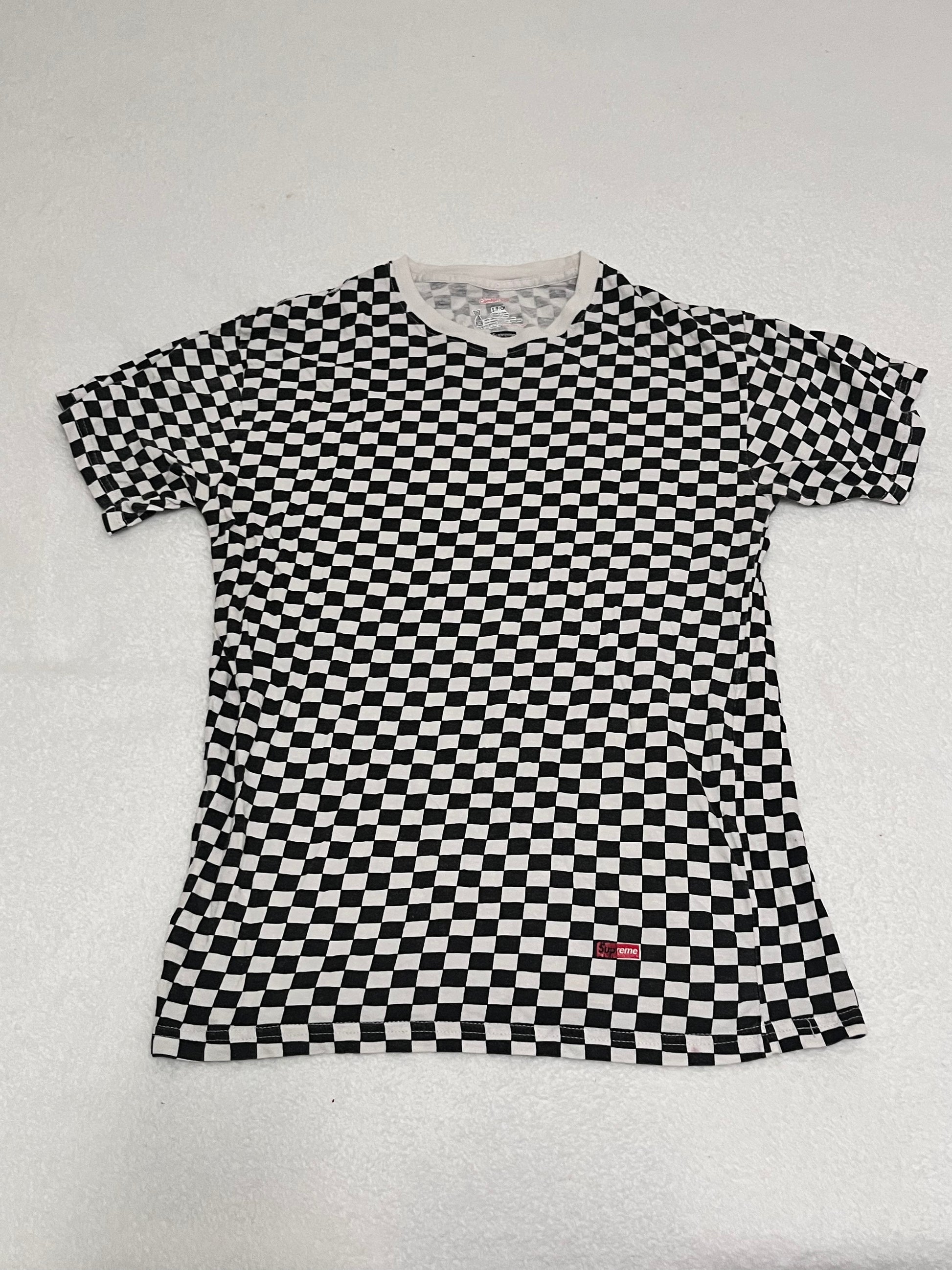 Supreme checkered best sale t shirt
