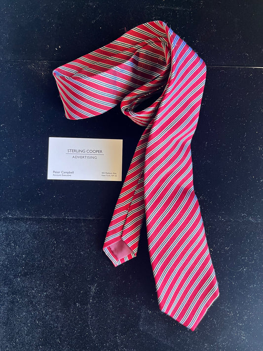MAD MEN: Pete Campbell’s Mid-Century Necktie and Business Card