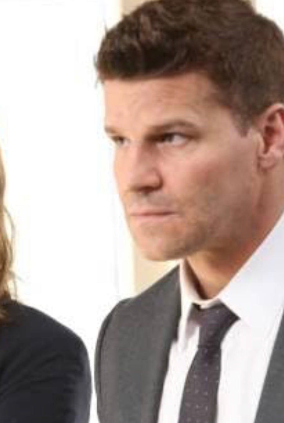 BONES: Agent Booth's Bloomingdale’s Grey and White Polka dot Necktie & Business Card