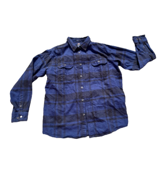 SONS OF ANARCHY: JAX Teller's Dickies Blue and Black plaid Flannel Shirt (L)