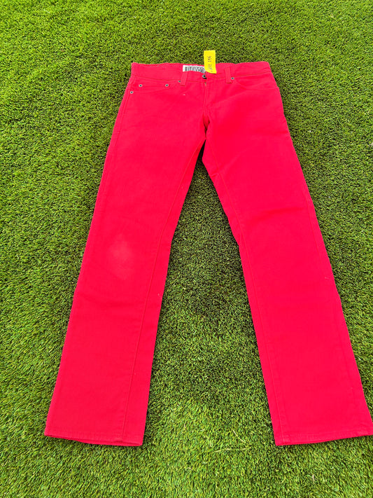 GLEE: Puck's LEVIS Red Denim Pants (32/30)