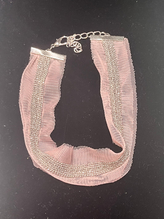 AHS Hotel: Countess' Pink Clothe faux diamond Choker Necklace