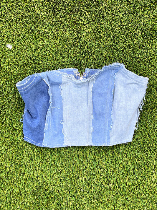 BALLERS: Kate’s Denim Zip Half Shirt (S)